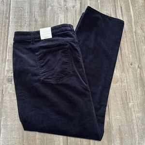 Talbots Corduroy Pants Womens Size 20WP Straight Leg‎ High Rise NWT Navy Petite